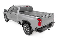 Rough Country Hard Tri - Fold Tonneau Bed Cover - 49120651 - Black Patch Performance - ROUG49120651