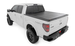 Rough Country Hard Tri - Fold Tonneau Bed Cover - 49214550 - Black Patch Performance - ROUG49214550