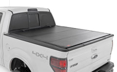 Rough Country Hard Tri - Fold Tonneau Bed Cover - 49214550 - Black Patch Performance - ROUG49214550
