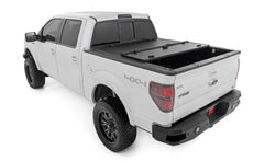 Rough Country Hard Tri - Fold Tonneau Bed Cover - 49214550 - Black Patch Performance - ROUG49214550