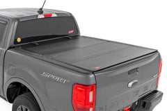 Rough Country Hard Tri-Fold Tonneau Bed Cover - 49220500 - Black Patch Performance - ROUG49220500