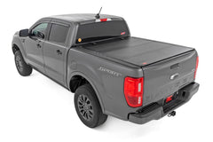 Rough Country Hard Tri-Fold Tonneau Bed Cover - 49220500 - Black Patch Performance - ROUG49220500