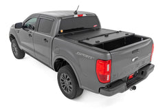 Rough Country Hard Tri-Fold Tonneau Bed Cover - 49220500 - Black Patch Performance - ROUG49220500