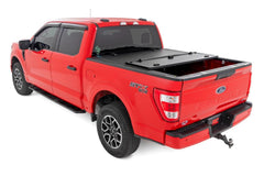 Rough Country Hard Tri - Fold Tonneau Bed Cover - 49220550 - Black Patch Performance - ROUG49220550