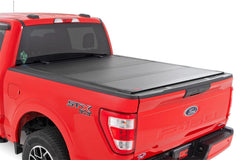 Rough Country Hard Tri - Fold Tonneau Bed Cover - 49220550 - Black Patch Performance - ROUG49220550