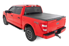 Rough Country Hard Tri - Fold Tonneau Bed Cover - 49220550 - Black Patch Performance - ROUG49220550