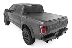 Rough Country Hard Tri - Fold Tonneau Bed Cover - 49221550 - Black Patch Performance - ROUG49221550