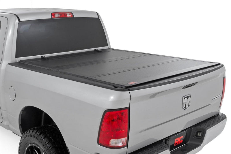 Rough Country Hard Tri - Fold Tonneau Bed Cover - 49319550 - Black Patch Performance - ROUG49319550