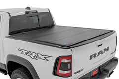 Rough Country Hard Tri - Fold Tonneau Bed Cover - 49514551 - Black Patch Performance - ROUG49514551
