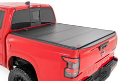 Rough Country Hard Tri-Fold Tonneau Bed Cover - 49520501 - Black Patch Performance - ROUG49520501