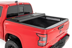 Rough Country Hard Tri-Fold Tonneau Bed Cover - 49520501 - Black Patch Performance - ROUG49520501