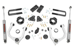 Rough Country 3.5 in Suspension Lift Kit w/Shocks - 500011 - Black Patch Performance - ROUG500011
