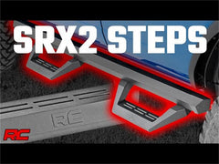 Rough Country SRX2 Side Steps - 51029 - Black Patch Performance - ROUG51029