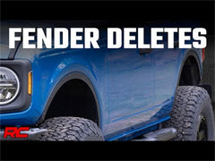 Rough Country Fender Flares - 51061 - Black Patch Performance - ROUG51061