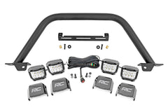 Rough Country LED Front Bumper - 51115 - Black Patch Performance - ROUG51115