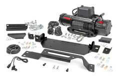 Rough Country Hidden Winch Mounting Plate - 51127 - Black Patch Performance - ROUG51127