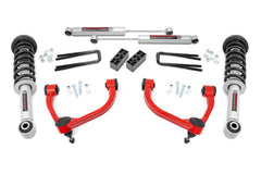 Rough Country 3 in Suspension Lift Kit w/Shocks - 54431RED - Black Patch Performance - ROUG54431RED