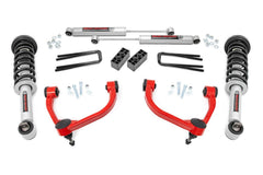 Rough Country 3 in Suspension Lift Kit w/Shocks - 54531RED - Black Patch Performance - ROUG54531RED