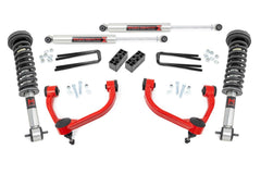 Rough Country 3 in Suspension Lift Kit w/Shocks - 54540RED - Black Patch Performance - ROUG54540RED