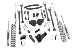 Rough Country 6 in 4-Link Suspension Lift Kit w/Shocks - 581.20 - Black Patch Performance - ROUG581.20