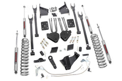 Rough Country 6 in 4 - Link Suspension Lift Kit w/Shocks - 589.20 - Black Patch Performance - ROUG589.20