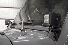 Rough Country LED Windshield Light Mounts - 70044 - Black Patch Performance - ROUG70044