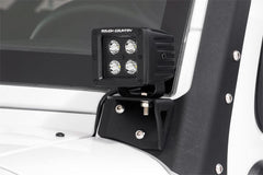 Rough Country LED Windshield Light Mounts - 70044 - Black Patch Performance - ROUG70044