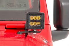 Rough Country LED Lower Windshield Kit - 70052 - Black Patch Performance - ROUG70052