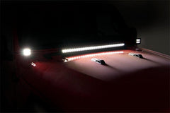 Rough Country LED Lower Windshield Kit - 70052DRLA - Black Patch Performance - ROUG70052DRLA