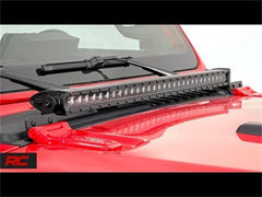 Rough Country LED Light Bar Hood Kit - 70054 - Black Patch Performance - ROUG70054