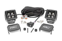 Rough Country Black Series LED Fog Light Kit - 70061 - Black Patch Performance - ROUG70061