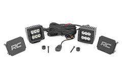 Rough Country Black Series LED Fog Light Kit - 70062 - Black Patch Performance - ROUG70062