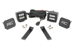 Rough Country LED Lower Windshield Ditch Kit - 70078 - Black Patch Performance - ROUG70078
