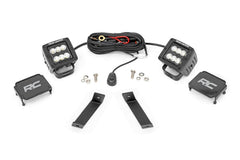 Rough Country LED Lower Windshield Ditch Kit - 70079 - Black Patch Performance - ROUG70079