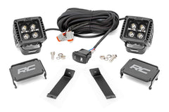 Rough Country LED Lower Windshield Ditch Kit - 70080 - Black Patch Performance - ROUG70080