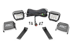 Rough Country LED Lower Windshield Ditch Kit - 70082 - Black Patch Performance - ROUG70082