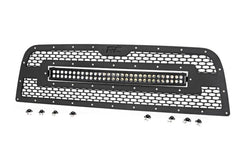 Rough Country Mesh Grille w/LED - 70152 - Black Patch Performance - ROUG70152