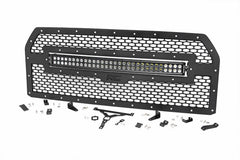 Rough Country Laser - Cut Mesh Replacement Grille - 70193 - Black Patch Performance - ROUG70193