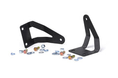 Rough Country LED Light Bar Bumper Mounting Brackets - 70522 - Black Patch Performance - ROUG70522