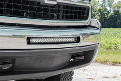 Rough Country LED Light Bar Bumper Mounting Brackets - 70523 - Black Patch Performance - ROUG70523