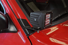 Rough Country LED Windshield Light Mounts - 70525 - Black Patch Performance - ROUG70525