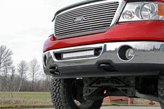 Rough Country LED Light Bar Bumper Mounting Brackets - 70527 - Black Patch Performance - ROUG70527
