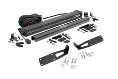 Rough Country LED Light Bar Bumper Mounting Brackets - 70568BL - Black Patch Performance - ROUG70568BL