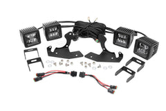 Rough Country Black Series LED Fog Light Kit - 70628 - Black Patch Performance - ROUG70628