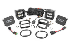 Rough Country Black Series LED Fog Light Kit - 70630 - Black Patch Performance - ROUG70630