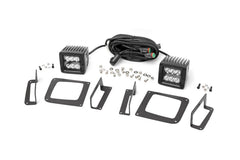 Rough Country Black Series LED Fog Light Kit - 70689 - Black Patch Performance - ROUG70689