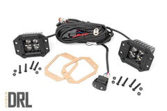 Rough Country Black Series Cree LED Fog Light Kit - 70803BLKDRLA - Black Patch Performance - ROUG70803BLKDRLA
