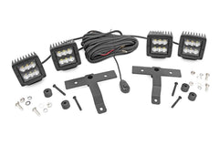 Rough Country LED Light Pod Kit - 70822 - Black Patch Performance - ROUG70822