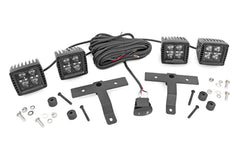 Rough Country LED Light Pod Kit - 70824 - Black Patch Performance - ROUG70824