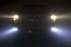 Rough Country Black Series LED Fog Light Kit - 70831 - Black Patch Performance - ROUG70831